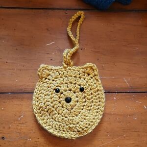 Handmade Crochet Bear Bag Pouch